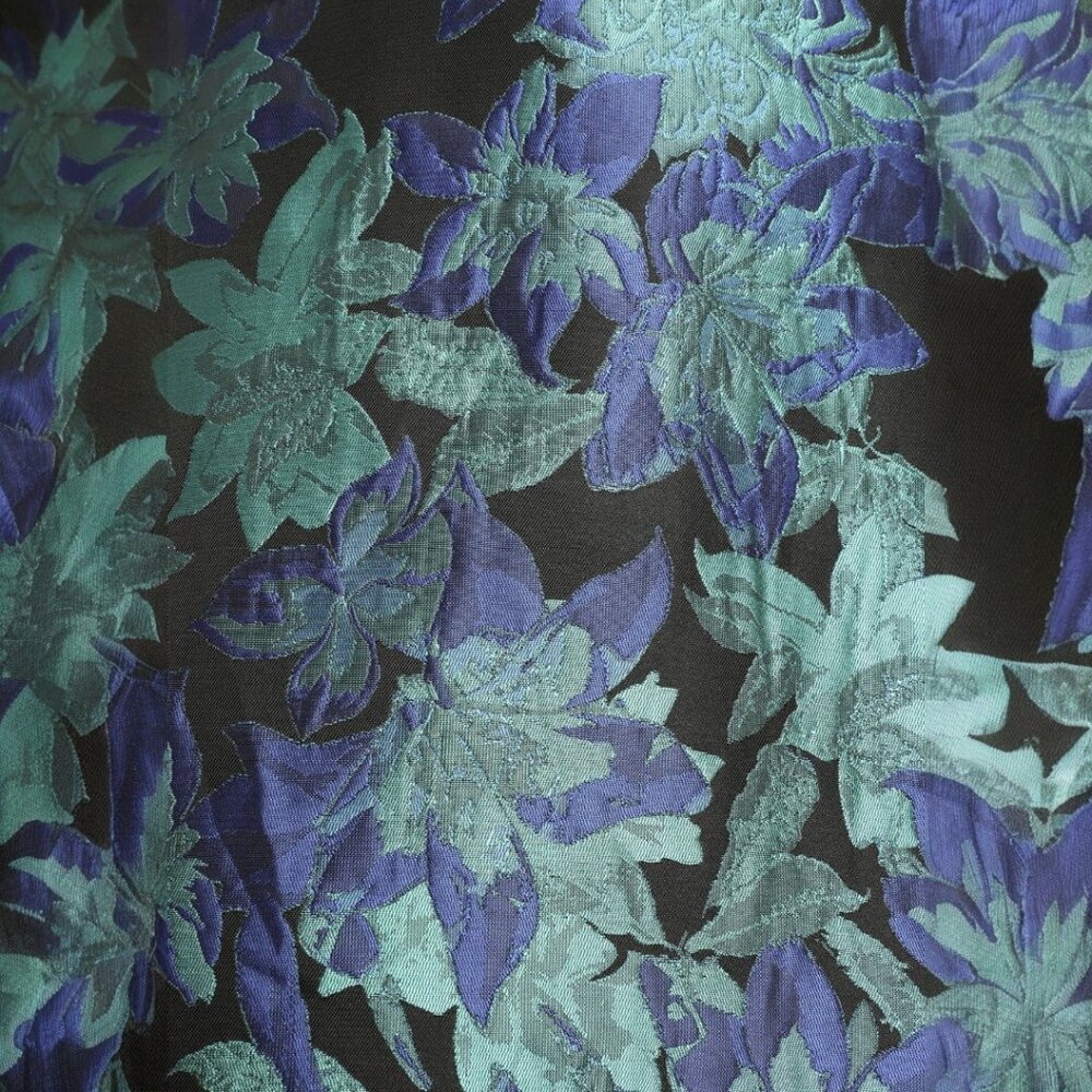 Lulus Fantasy Blooms Black and Teal Floral Backless Mini Dress NWT - Picture 5 of 9